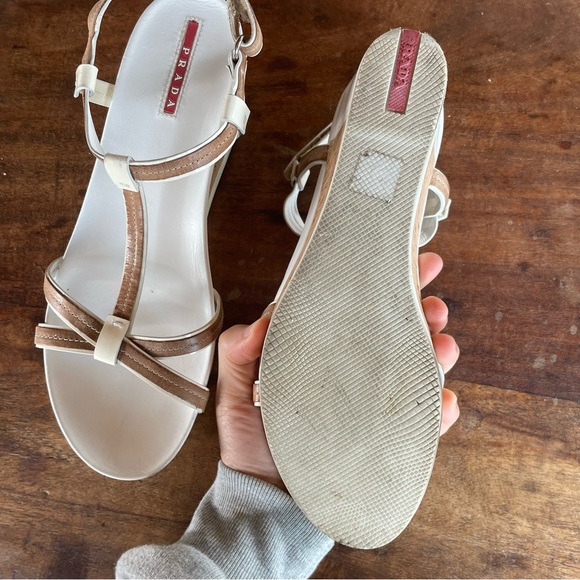 PRADA vintage patent leather and cork flatform platform sandal size 39 or US 9 - Picture 4 of 6